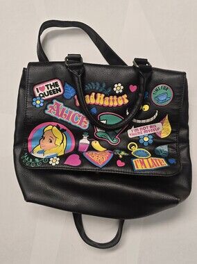 Disney Loungefly Alice in Wonderland Sticker Icons Satchel Purse WDTB08310516